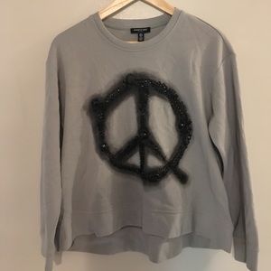 Kenneth Cole embellished peace sign sweater